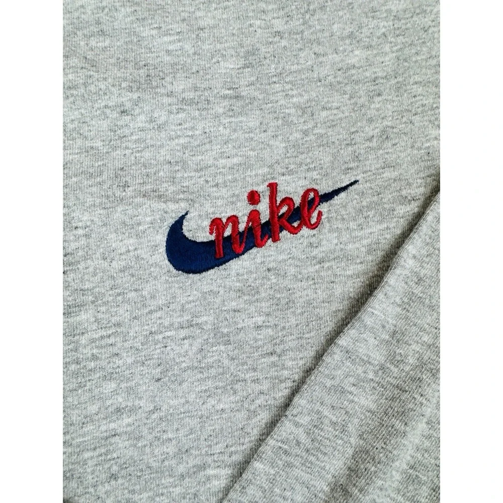 Vintage 90s Nike Embroidered Script Logo Long Sleeve Ringer T Shirt USA Made L